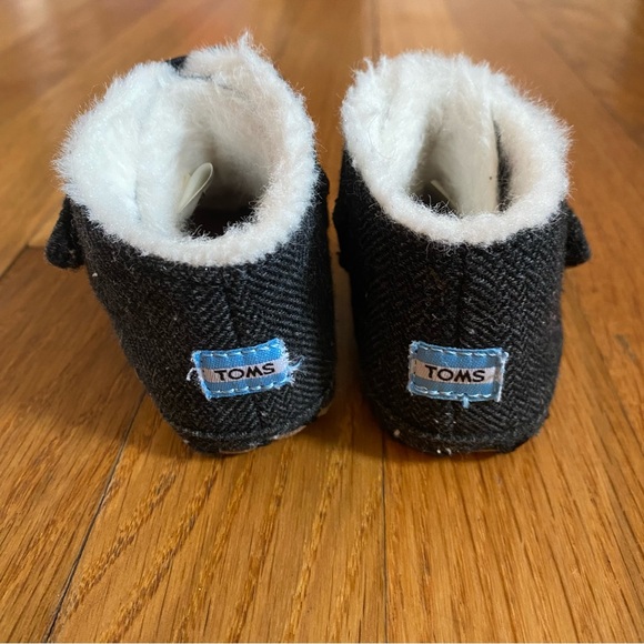 Baby Unisex Dark Grey Toms Boots - Picture 3 of 6